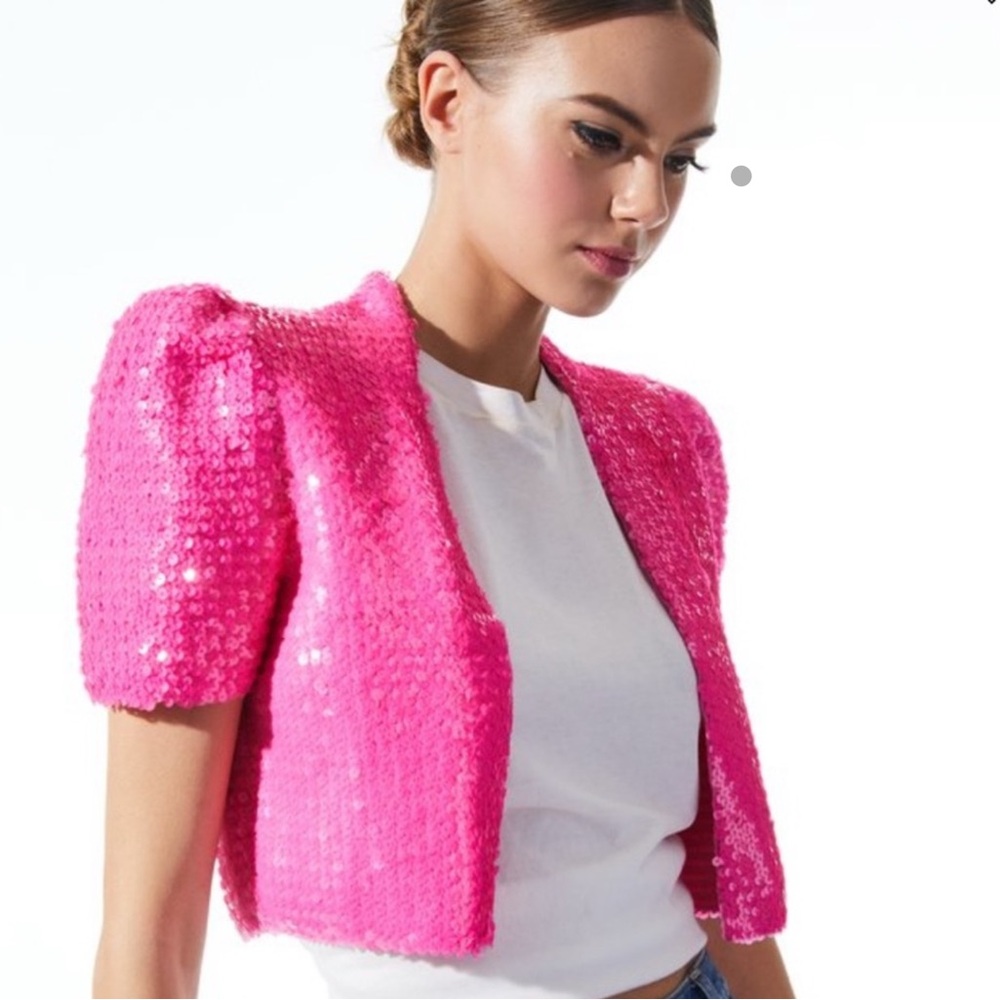 Alice + Olivia Sherryl Sequin Jacket